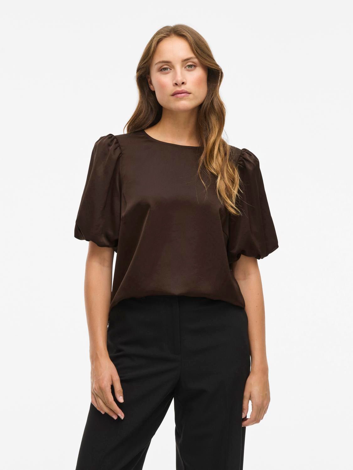 VIELLETTE Top - Coffee Bean - VERO MODA & VILA Bergvik